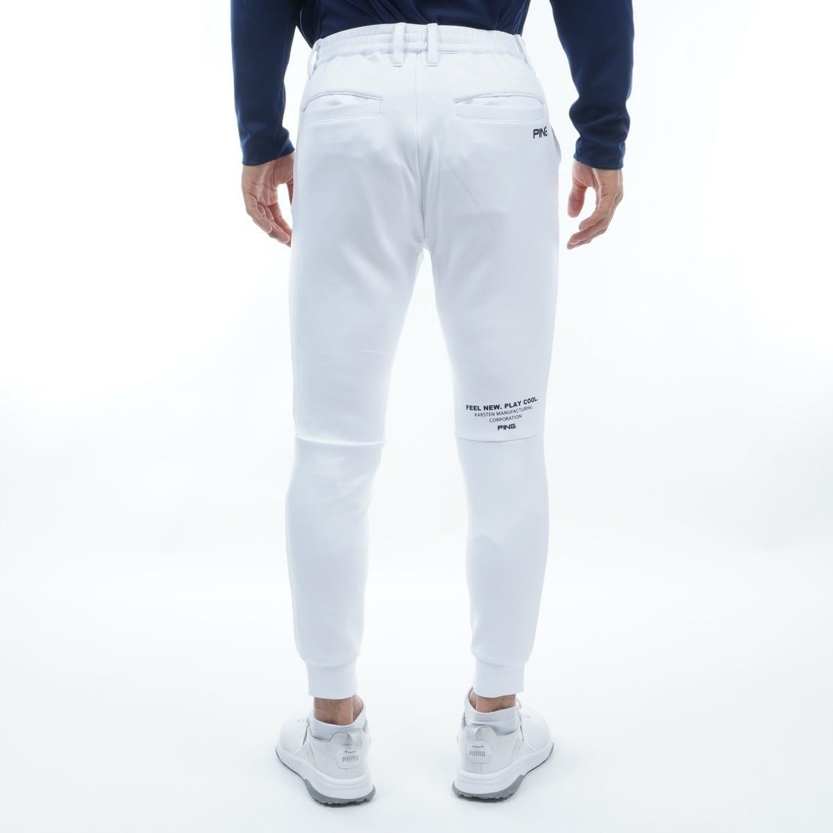 PING GOLFフルジップ中綿ブルゾン 全方向ストレッチ／ホワイト／Sサイズ