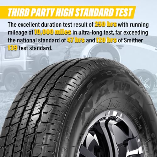 Image of NAMA NM616 Set of 4 ST205 /75R15 Trailer Tires, Load Range E 10 Ply Heavy Duty ST Tire Radial Trailer Tire