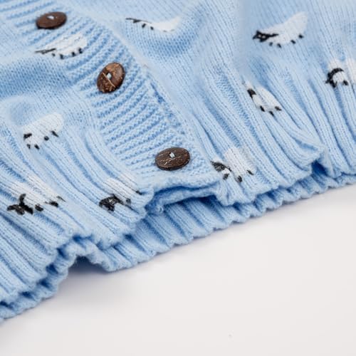 Image of Women's Funny Fall Winter Animal Floral Christmas Tree Long Sleeve Button Knit Cardigan Sweater