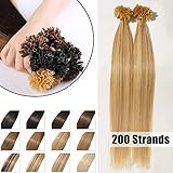 Ein pack beinhaltet 200s U-Tip.Gewicht :100g (0,5g *200S).200-300 Strähnen für eine komplette Haarverlängerung.