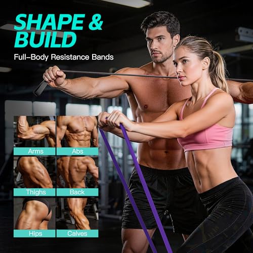 Image of Pull Up Bands, Resistance Bands Set, Exercise Workout Bands for Men & Women, Ideal for Body Stretching, Physical Therapy and Muscle Training