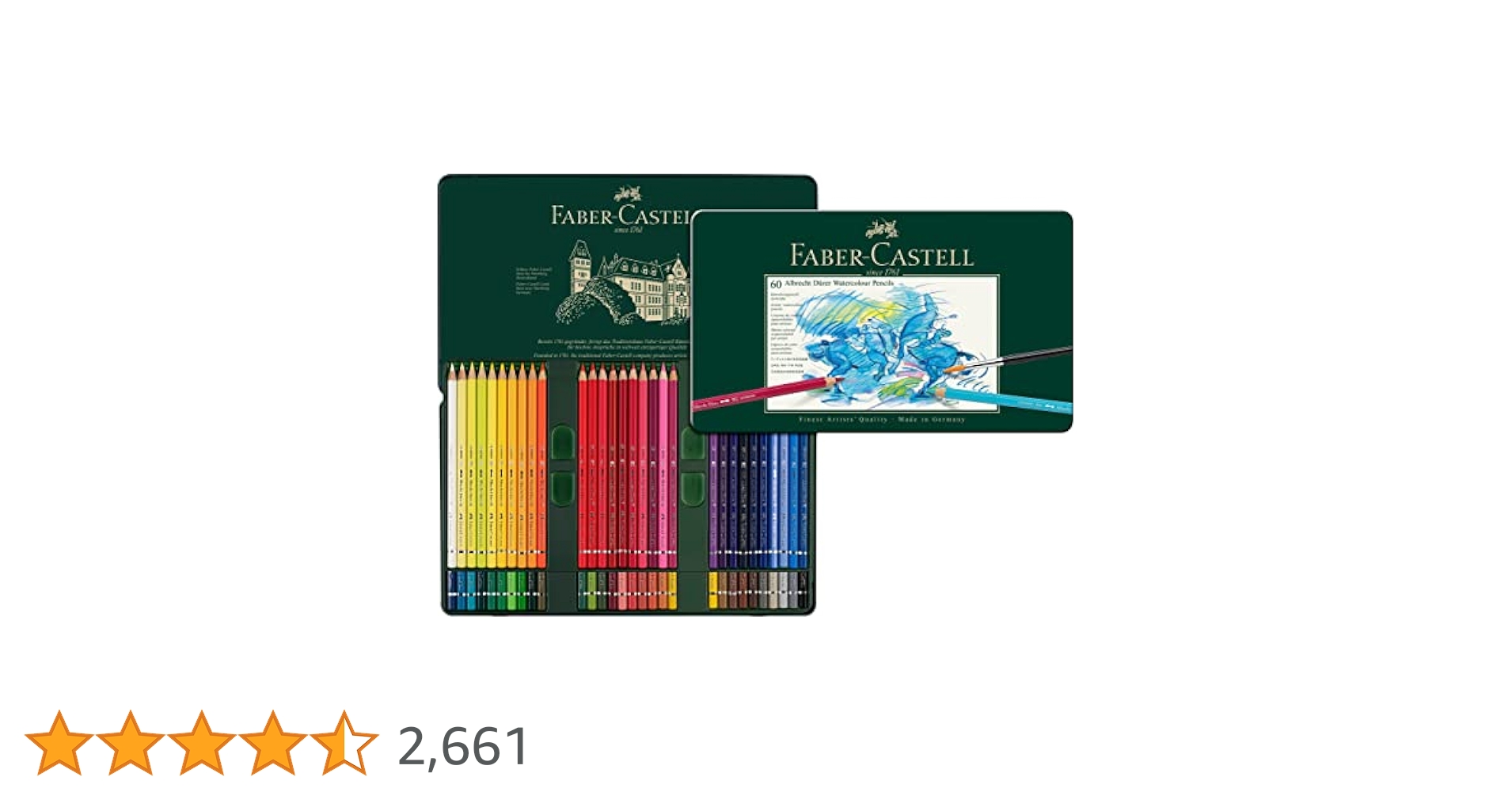 アルブレヒト・デューラー 水彩色鉛筆 60色 (缶入) アルブレヒトデューラー 水彩色鉛筆セット 60色 缶入(60色