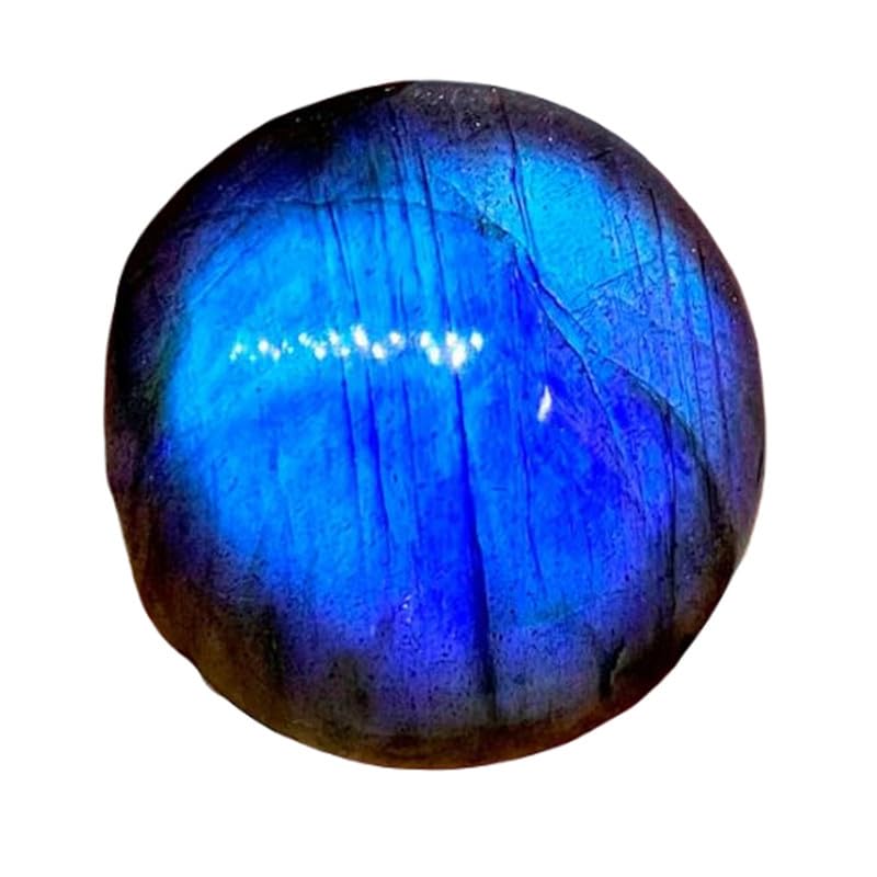 Cabochon labradorite ronde 21mm pour bague artisanale et pendentif fait main