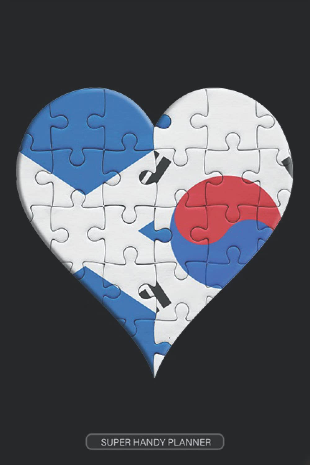 Planner: Scottish South Korean Flag United Heart Jigsaw Puzzle Flags Of Scotland South Korea