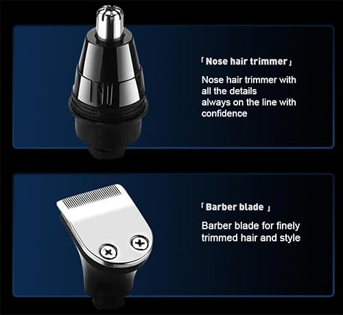 Miniatura 8 de Afeitadora eléctrica recargable por USB 7D para hombres, 5 en 1, impermeable con pantalla LCD, afeitadora de cabeza calva, maquinilla de afeitar en