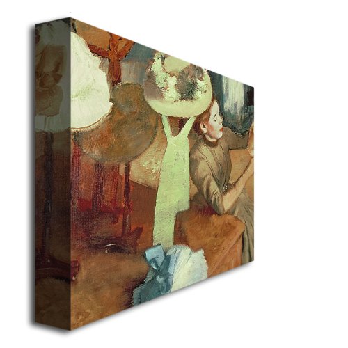 The Millinery Shop By Edgar Degas, 18X18-Inch Canvas Wall Art #TOP1