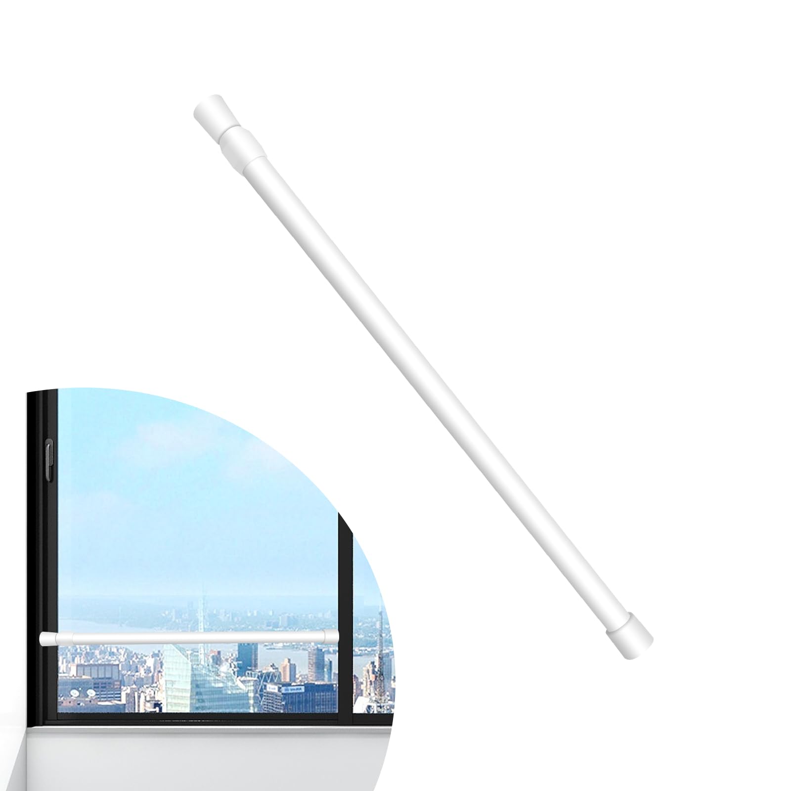 Adjustable Window Security Bars, 15.7-27.5 Inches, Easy to Install, Multi-Purpose Security Bar for Windows, Sliding Doors, Cabinets, Closet Rods