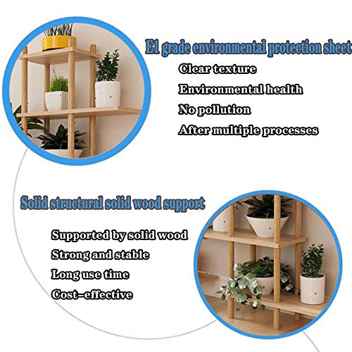 Soporte para plantas de madera exterior e interior estante para macetas 6
