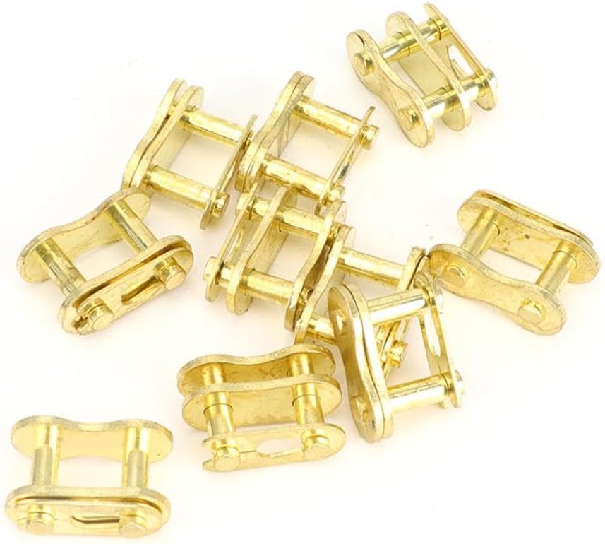 420 Chain Master Roller Connector Links Compatible with 90cc 110cc 125cc 150cc 196cc 212cc Motorcycle Scooter Pit Dirt Bike ATV Quad Go Kart Models(Black 15 Pcs)
