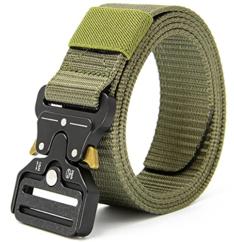 Goliton Tactical belt, Durable Nylon Belt with Quick Release Metal Buckle, 1.5" x 4.1" ft. (Vert) Cover