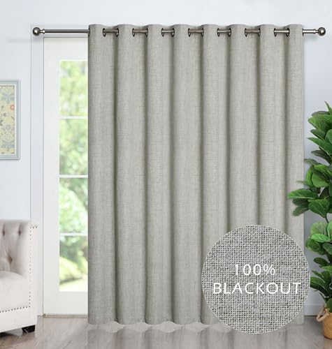 La mejor comparación de Cortinas Black Out Walmart disponible en línea. 46 GRALI Cortinas Largas para Recamara, Black out Cortinas Grandes, Tela Térmica con Textura de Lino, 254 X 274 CM, Color Piedra, 1 Panel