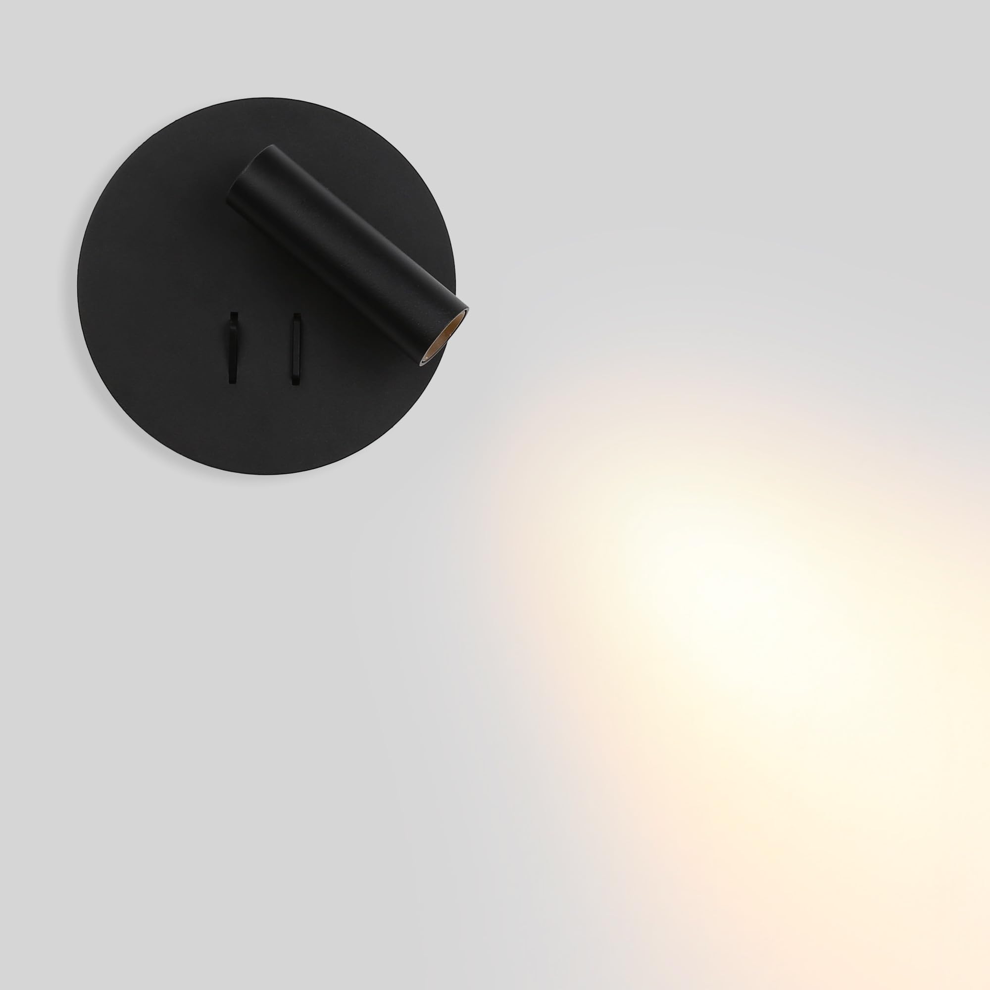 BARCELONA LED - Applique murale "Quart" avec lumière de lecture orientable et lumière d'ambiance - 3W + 6W - Blanc chaud 3000K - Idéal pour têtes de lit, chambres, salle d'étude.