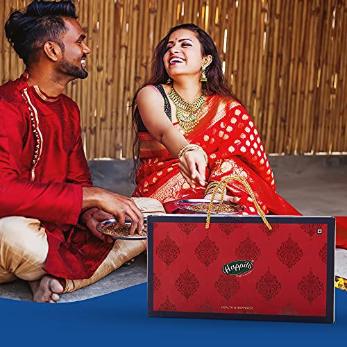Image of Happilo Dry Fruit Celebrations Gift Box Iris 390g, Ideal for Festive Gifting (Upahaar), Hamper For Corporate Gifts, Family, Friends, Office Clients Occasion (Pack of 2)