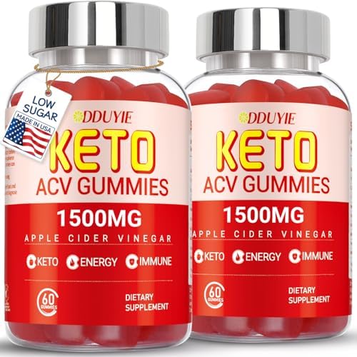 (2 Pack) Keto ACV Gummies Extreme of 1500MG, Gummies, Apple