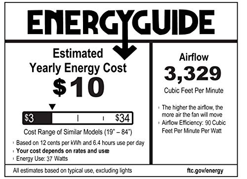 Hunter Fan 48 Inch Low Profile Matte Black Outdoor Ceiling Fan, 5 Blade (Renewed) #TOP6