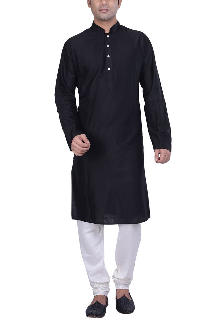 KISAHMen's Indian Plain And Solid Kurta & Churidar Set For Wedding & Festive Season