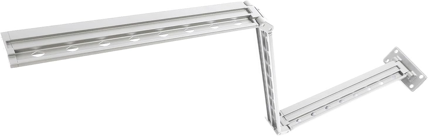 Wall Mounted Clothes Hanger Rack Space Aluminum Windproof Retractable Collapsible Clothes Drying Rack for Laundry Balcony Bathroom (Silver)