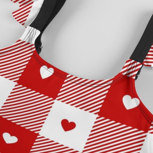 Image of Girls One Piece Swimsuit Polka Dots Ruffles Swimwear Bathing Suits 3-12 Years