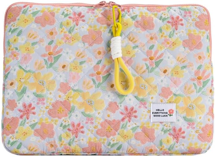 Miniatura 10 de Linda bolsa de transporte floral para laptop para niñas del centro de la ciudad, funda para computadora portátil preppy Y2K Estética japonesa
