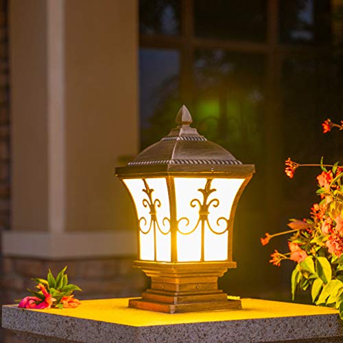 Lampe pilier extérieur rétro E27 étanche pour chemin et sentier - 3
