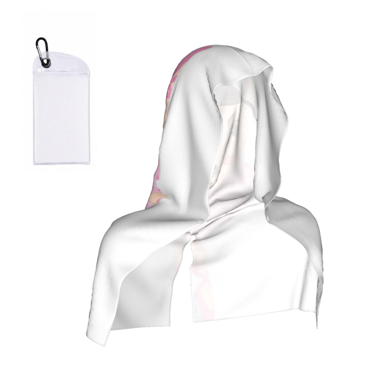 DUWAA Little Ballerina Dancing Girl Print Reusable Hoodie Cooling Neck Wrap, Hot Weather Outdoor Sports Workout Head Towel For Stay Chill