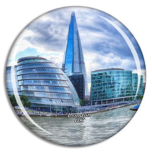 Imán de nevera 3D cristal vidrio The Shard Londres miniatura 1