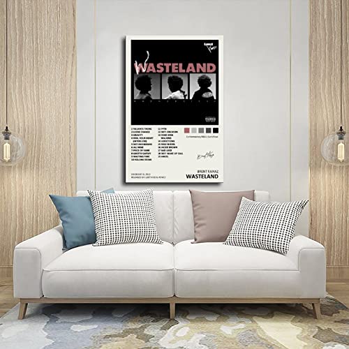 Ygulc Brent Poster Faiyaz Wasteland Music Album Cover Signed Limited Edition Canvas Poster Wall Art Decor Print Picture Paintings For Living Room Bedroom Decoration Unframe: 12X18Inch(30X45Cm) #TOP4