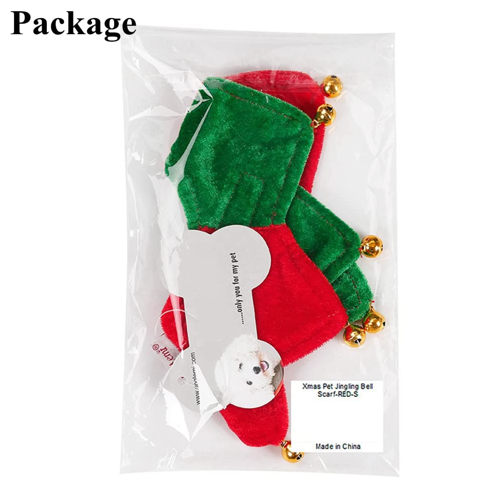Coleira De Gato Natalina Com Bandana Laço - Verde E Vermelho (Pack 2 Unidades)