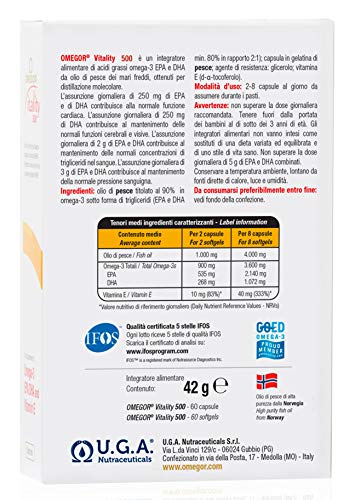 Omega 3 OMEGOR® Vitality 1000 - 90% van Omega-3 TG! IFOS gecertificeerd sinds 2006. 400 mg EPA en DHA per capsule in een… - Image 3