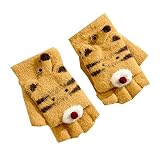 Kleinkind-Handschuhe Winterhandschuhe Kleinkind Warme Handschuhe Winter Baby Halbfinger Clamshell Little Tiger Boys Cute Girls (B, One Size)