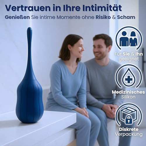 DOCXEN Analdusche Für Mann Frau 310ml ✮LEBENSLANGE GARANTIE✮ Silikon Anal Dusche Rückschlagventil - Analdusche Für Analverkehr - Einlauf Für Erwachsene - Klistier Für Analverkehr, Enema Anal Douche