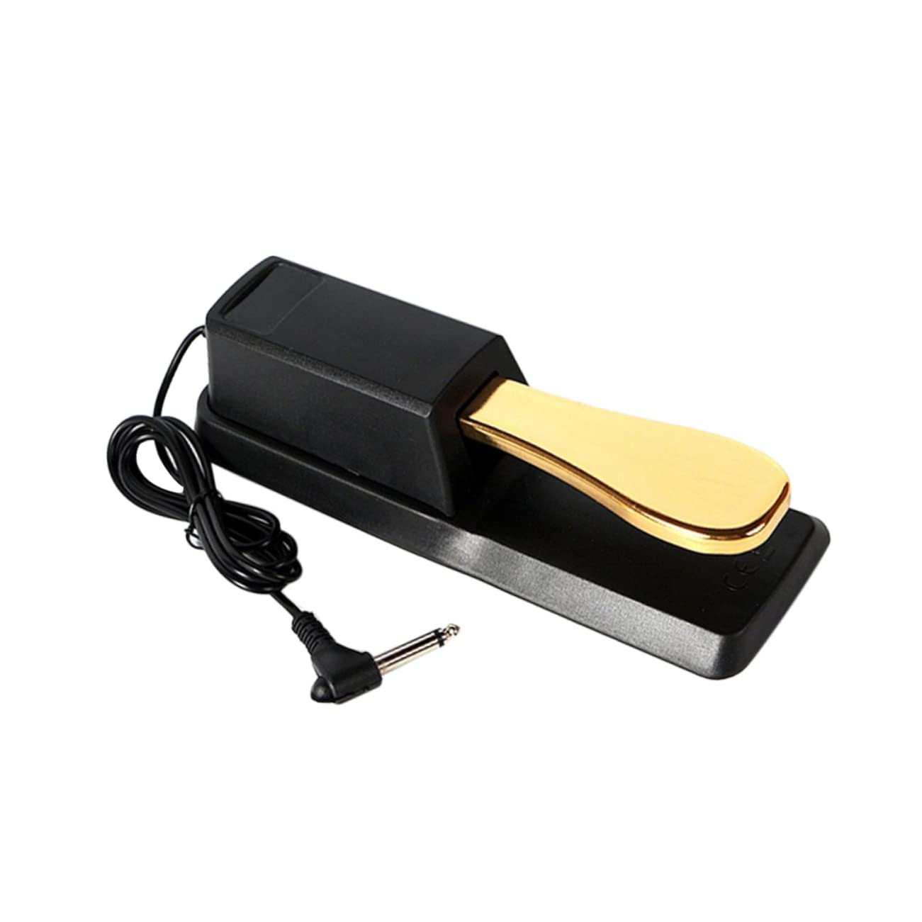 Pedal de Sostenido de Piano para Teclado Electrónico, ABS y Metal Dorado | Compatible Piano Eléctrico y Teclado, Accesorio de Pie para Sostenido, Sonido Suave y Respuesta Estable