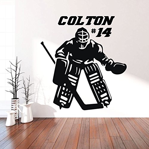 Hockey Goalie Wall Decal - Personalized Vinyl Decor For Teen, Boy's Bedroom Or Playroom - Sports Decorations #TOP24