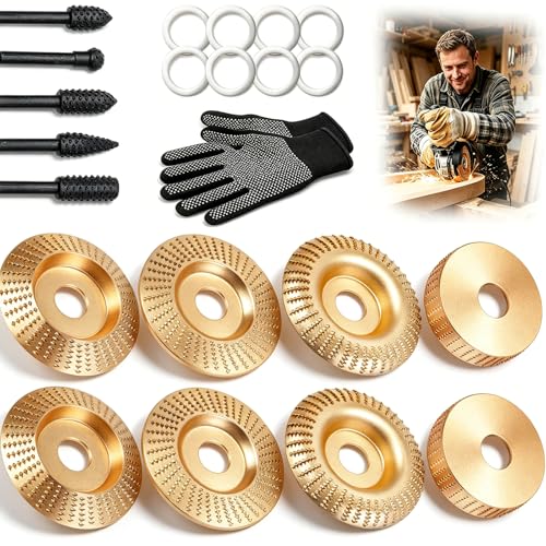 Disque de polissage en carbure de tungstène pour sculpture bois durable, lot de 8pcs