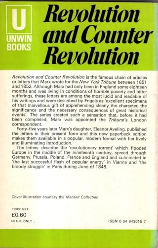 Revolution and counter-revolution; 0049430157 Book Cover