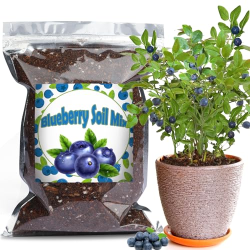 Doter Organic Blueberry Soil Mix, Indoor Plants Potting Mix for All Potted Blueberry, Grow Healthy houseplants Indoors