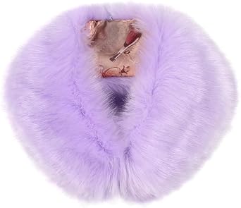Womens Faux Fur Collar Scarf Wrap Winter Neck Warmer Plush Scarf Wrap - Stay Warm and Stylish, 22.4 x 3.7 Inches