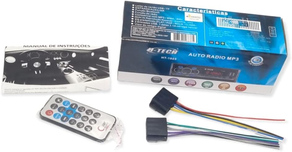 H-Tech HT-1023 Car Stereo Package Contents