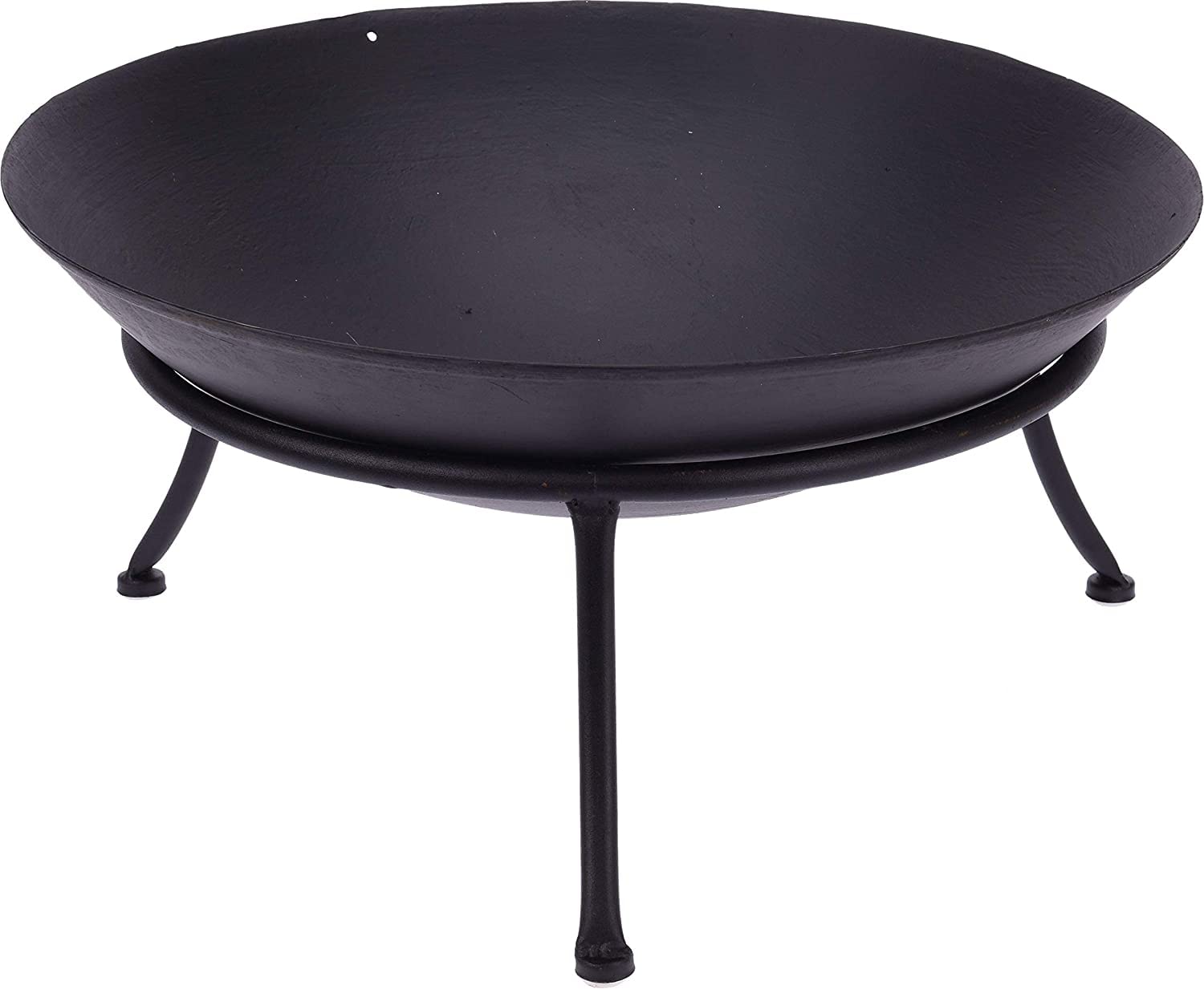 Cestino per il Fuoco Braciere da Terrazzo Acciaio Nero 47 cm
