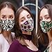 Ciana Sequin Fashionable Face Mask Glitter Bling Mask with Designs Washable Reusable Masks for Women (Animal Print (6-Pack)