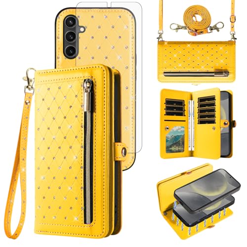 Coque Samsung Galaxy S24 FE 5G anti-choc avec vitre et porte-monnaie