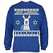 Llama Llamakkuh Ugly Hanukkah Sweater Royal Adult Sweatshirt - Large