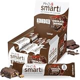 PhD Nutrition Smart Bar barritas de proteína 12x64g Brownie de chocolate - Snack proteico con 20g de proteína y bajo en azúcar para una buena macronutrición