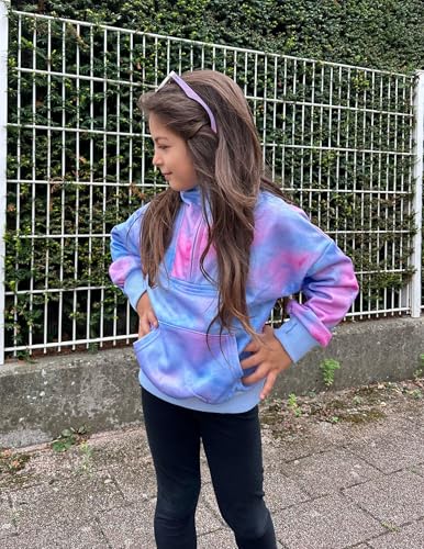 Image of Arshiner Girls Half Zip Sweatshirt Fleece Quarter Zip Pullover Sweatshirts | Fall Fashion Clothes for Teen Girls with Thumb Hole for 5-16 Years