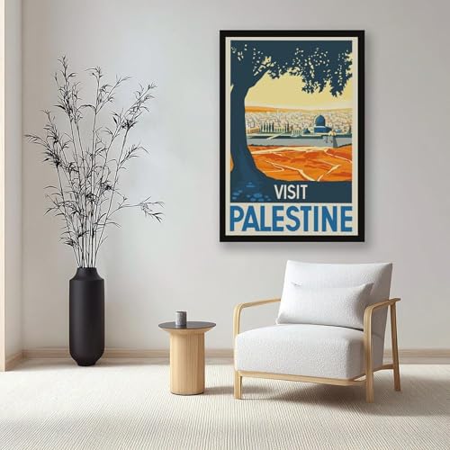 Poster Visit Palestine cadre a suspendre en taille 20x30
