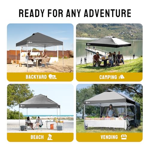 image for CROWN SHADES 10x10 Pop Up Canopy - Beach Tent with One Push Setup - Ea