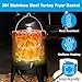 LS'BABQ Turkey Fryer Basket for Charbroil Big Easy TRU-Infrared 3-in-1 Smoker 14101550 Only, The Big Easy Turkey Fryer Accessories, Stainless Steel Collapsible Deep Fry Basket for Cooking Most Poultry