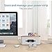 NTONPOWER Cable Management Box Organizer with Phone Holder, ABS Material Wooden Print, 12.2 X 5.4 X 5.1 inches Small Cable Box Organizer for USB Hub Desk Power Strip TV Computer Home Entertainment