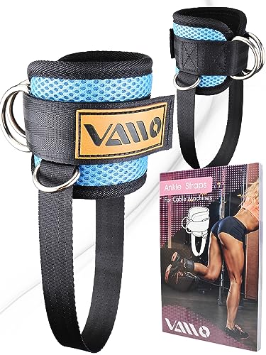 Image of VAIIO Ankle Straps for Cable Machines,Adjustable Comfort fit Neoprene, Reinforce Double D-Ring - Premium Ankle Cuffs to Improve Abdominal Muscles, Lift The Butts, Tone The Legs for Men & Women