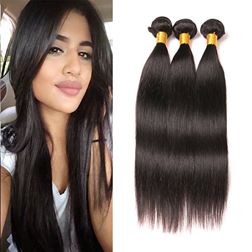 Brazilian Virgin Straight Human Hair 18 20 22 Inch Unprocessed Hair 3 Bundles 10a Natural Color Unprocessed Human Hair Double Weft